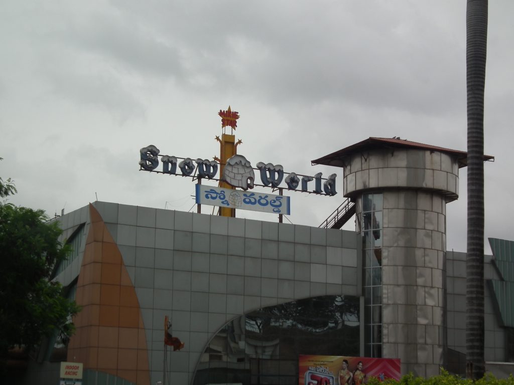 YO Drives car parked near Snow World Hyderabad for a cool adventure