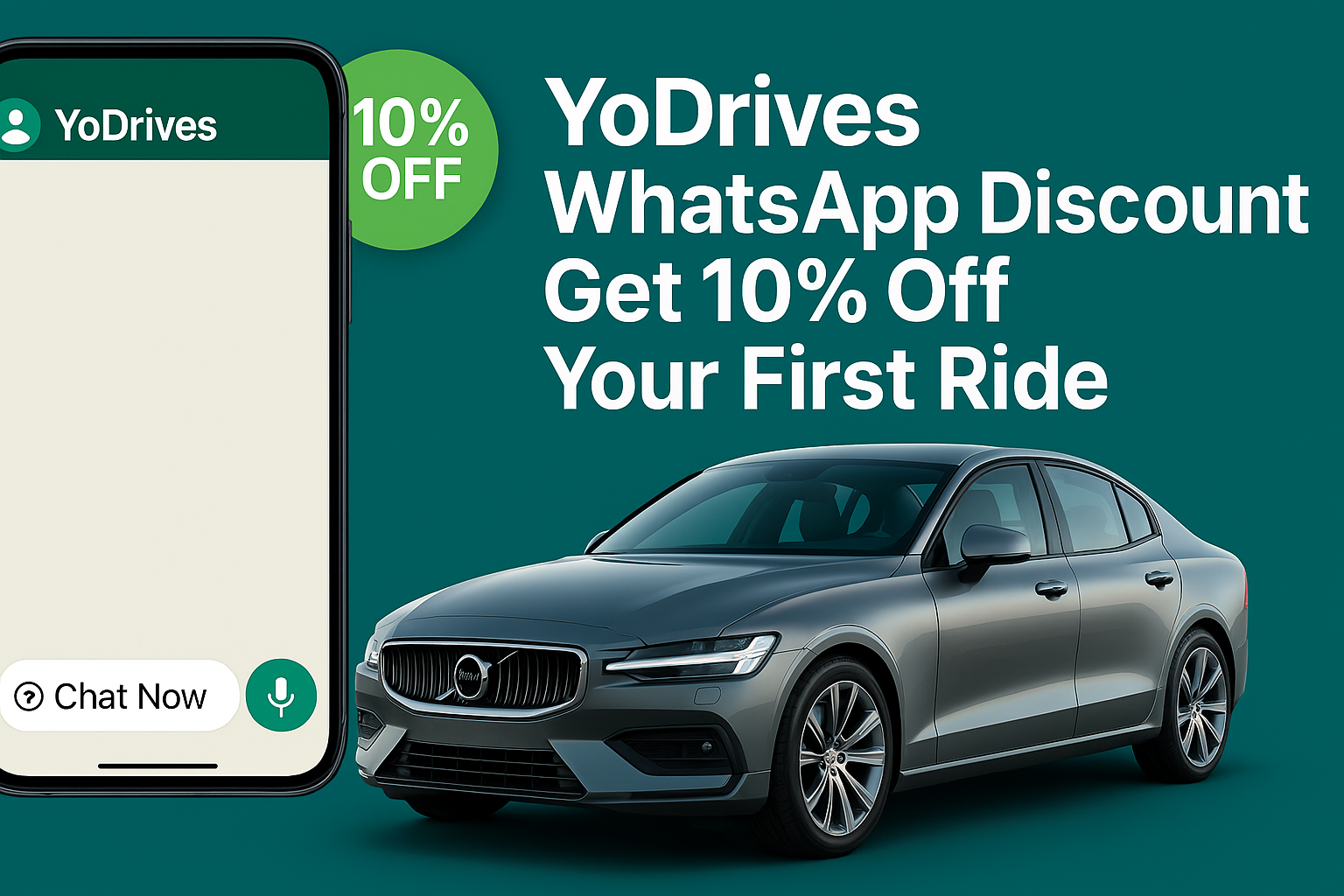 YoDrives WhatsApp Discount: Get 10% Off Your First Ride