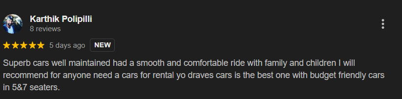 Self Drive Car Checklist