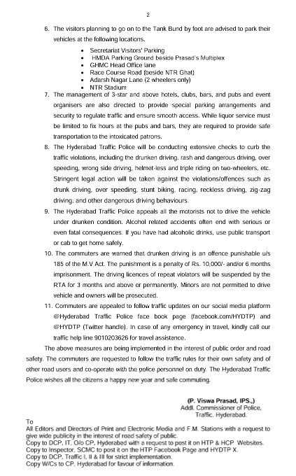 New Year Travel Safety Hyderabad