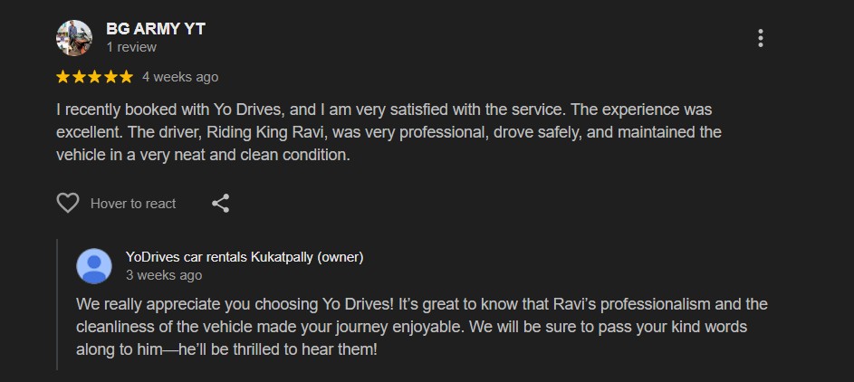 Force Urbania rental in Hyderabad 