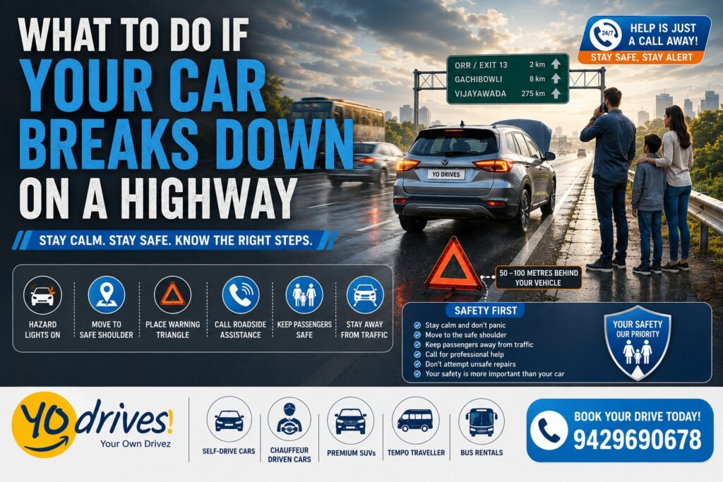 What to do if your car breaks down on a highway