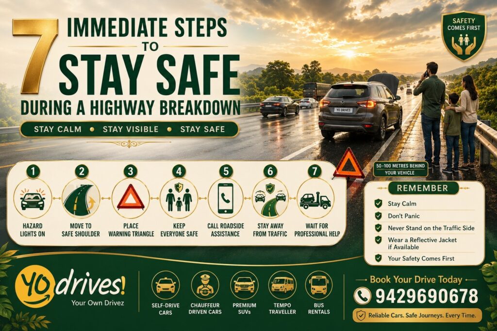 What to do if your car breaks down on a highway