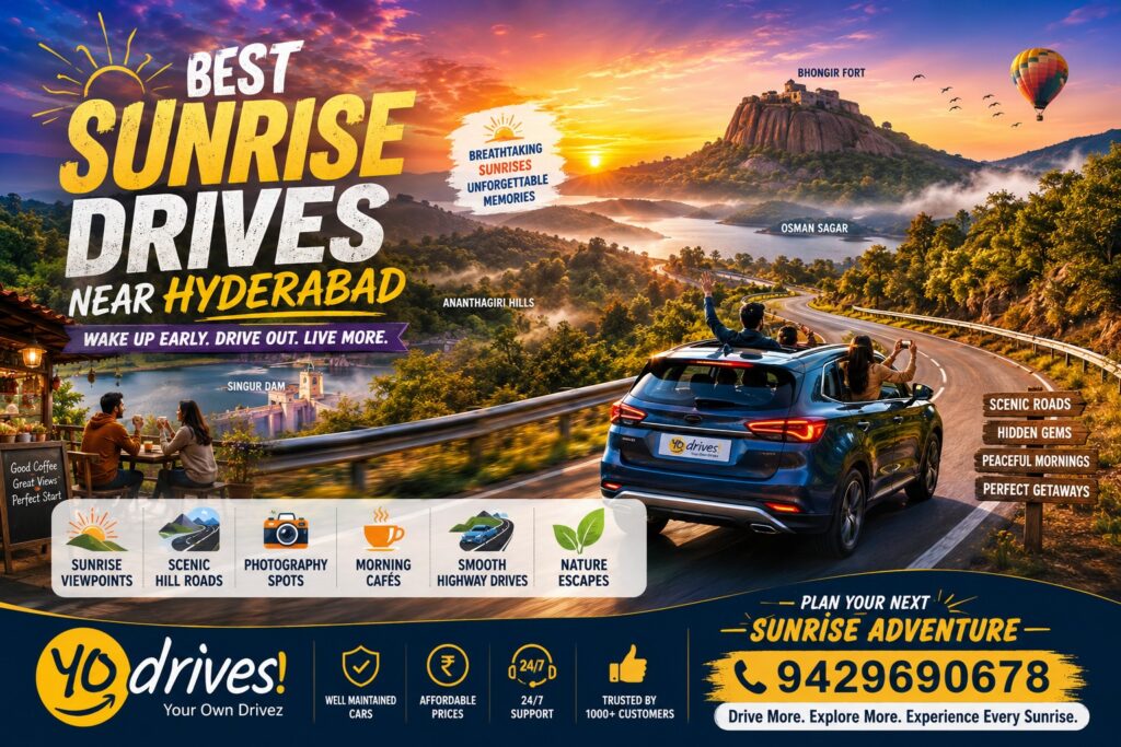 best sunrise drives near Hyderabad