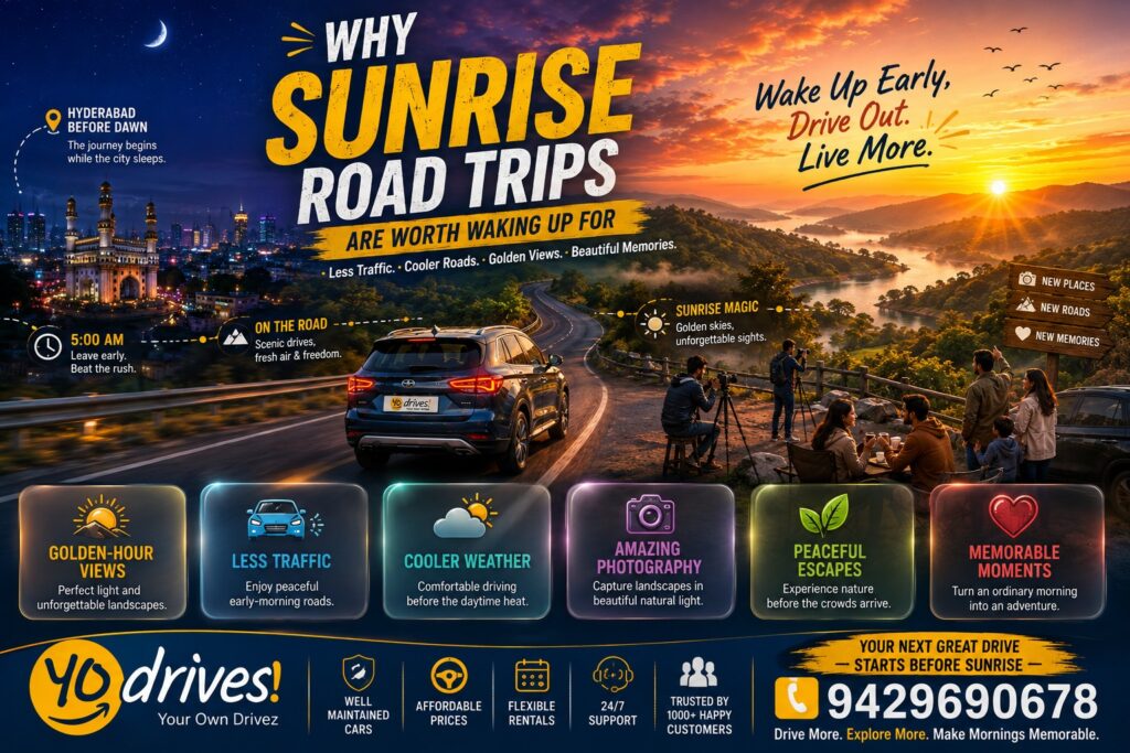best sunrise drives near Hyderabad