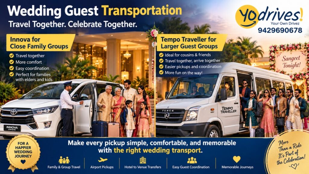 Wedding guest transportation in Hyderabad
